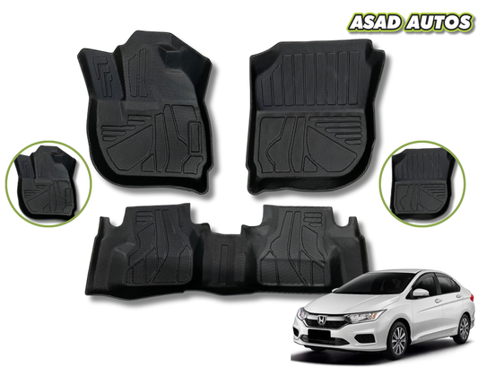 Honda City 2022-2025 TPE Floor Mats – Custom Fit, Waterproof & Durable