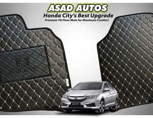 Honda City 2022-2026 7D Car Floor Mats – Luxury, Waterproof, and Durable
