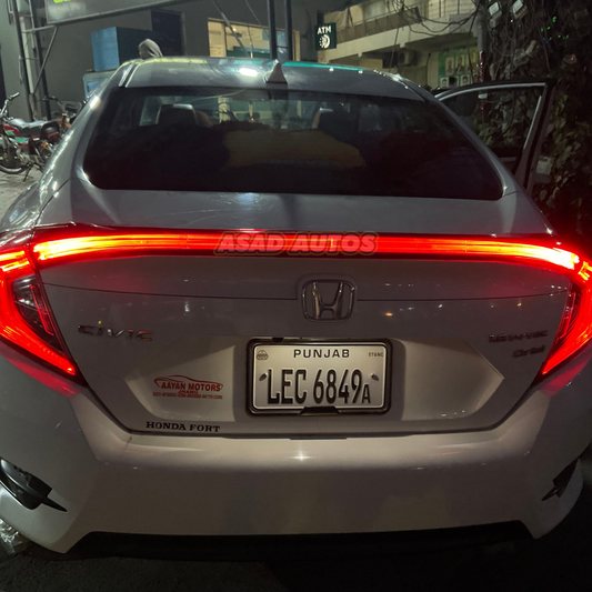 Honda Civic (2016-2020) Trunk Spoiler Long Light – Aerodynamic Design with LED Light