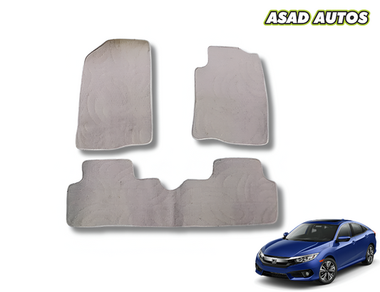 Honda Civic 2016-2021 Carpet Floor Mats – Beige Color | Premium Fit