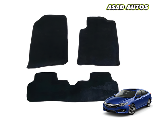 Honda Civic 2016-2021 Carpet Floor Mats – Premium Custom Fit, Durable & Stylish