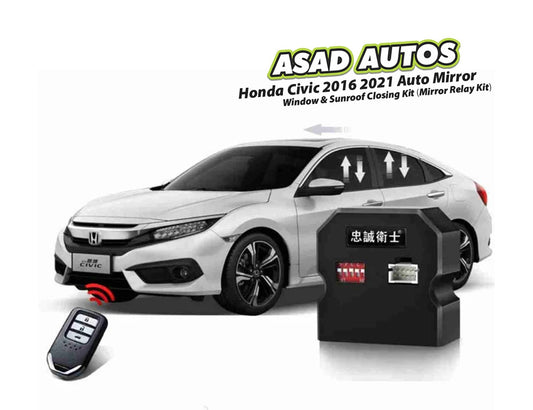 Honda Civic 2016–2021 Auto Mirror, Window & Sunroof Closing Kit – Smart Relay Module for Automatic Convenience