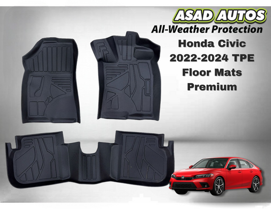 Honda Civic 2022–2024 TPE Floor Mats – Premium Custom Fit