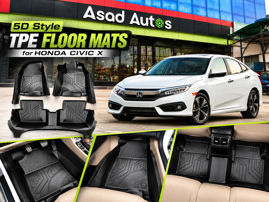 Honda Civic X TPE Car Floor Mats 2016–2021