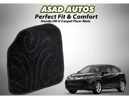 Honda HR-V grey carpet floor mats featuring a custom fit, premium design, and durable protection for a stylish and clean car interior.