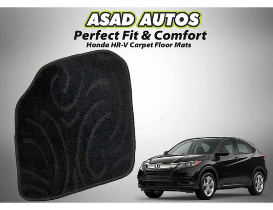 Honda HR-V grey carpet floor mats featuring a custom fit, premium design, and durable protection for a stylish and clean car interior.