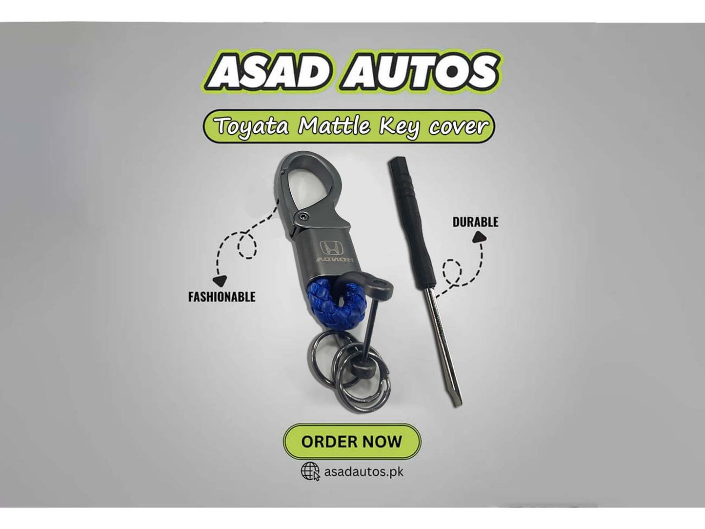 Honda metal keychain with a sleek design and engraved Honda logo.