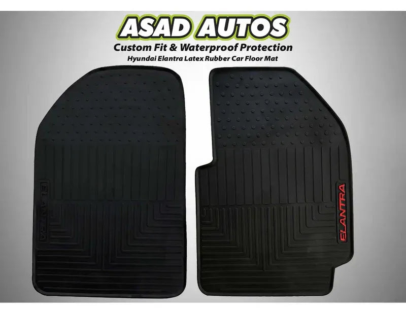 Hyundai Elantra 2017-2024 Latex Rubber Car Floor Mat – Durable & All-Weather Protection