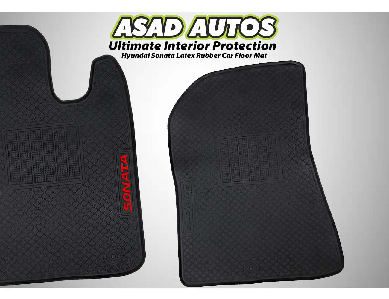 Hyundai Sonata 2021-present latex rubber car floor mats offering custom fit, durability, and all-weather protection for a clean and stylish car interior.