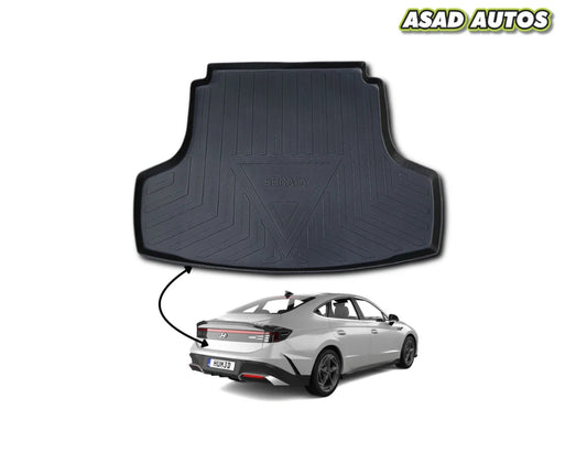 Hyundai Sonata N Line 2025–2026 TPE Plastic Car Trunk Mat, Custom Fit Waterproof Cargo Liner