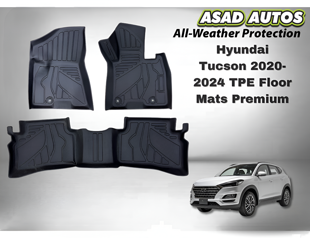 Hyundai Tucson 2020–2024 TPE Floor Mats – Premium Custom Fit All-Weather Protection
