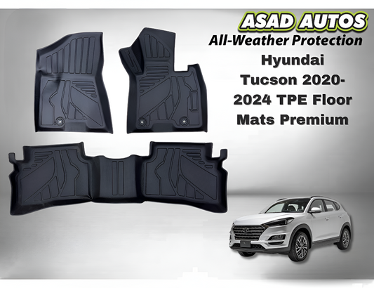 Hyundai Tucson 2020–2024 TPE Floor Mats – Premium Custom Fit All-Weather Protection