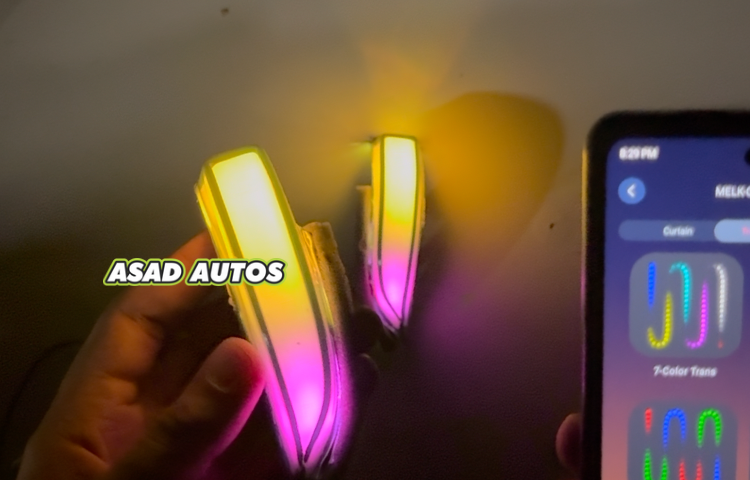 Toyota Side Mirrors Indicators RGB Mobile Operated Imported (Top Quality)