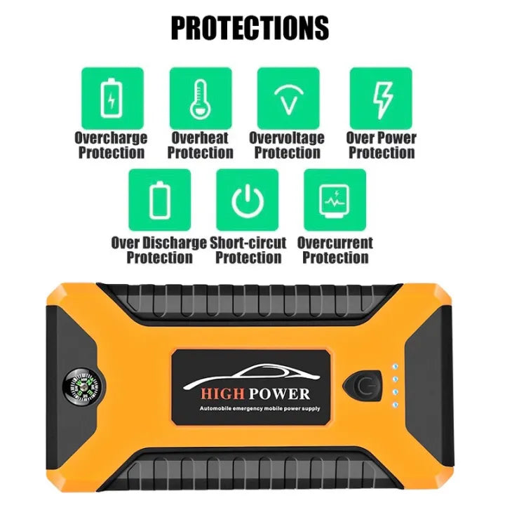 99800mAh 12V Car Jumper Power Bank with Air Pump