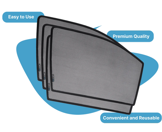 Quik Snap Window Sun Shades (Car Pardy) For Lexus Prado GX 2003-2008 SUV