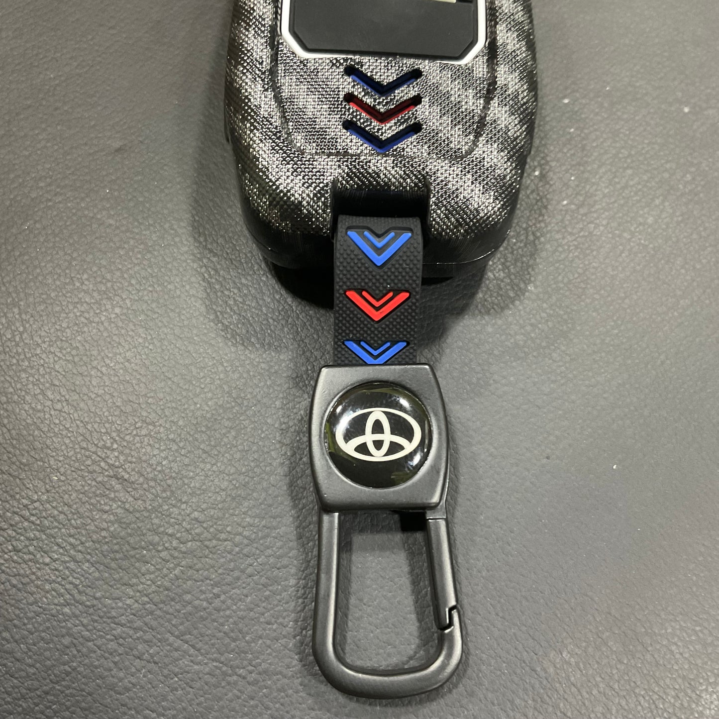Carbon Fiber Style Plastic Key Cover Premium Quality for Toyota Revo