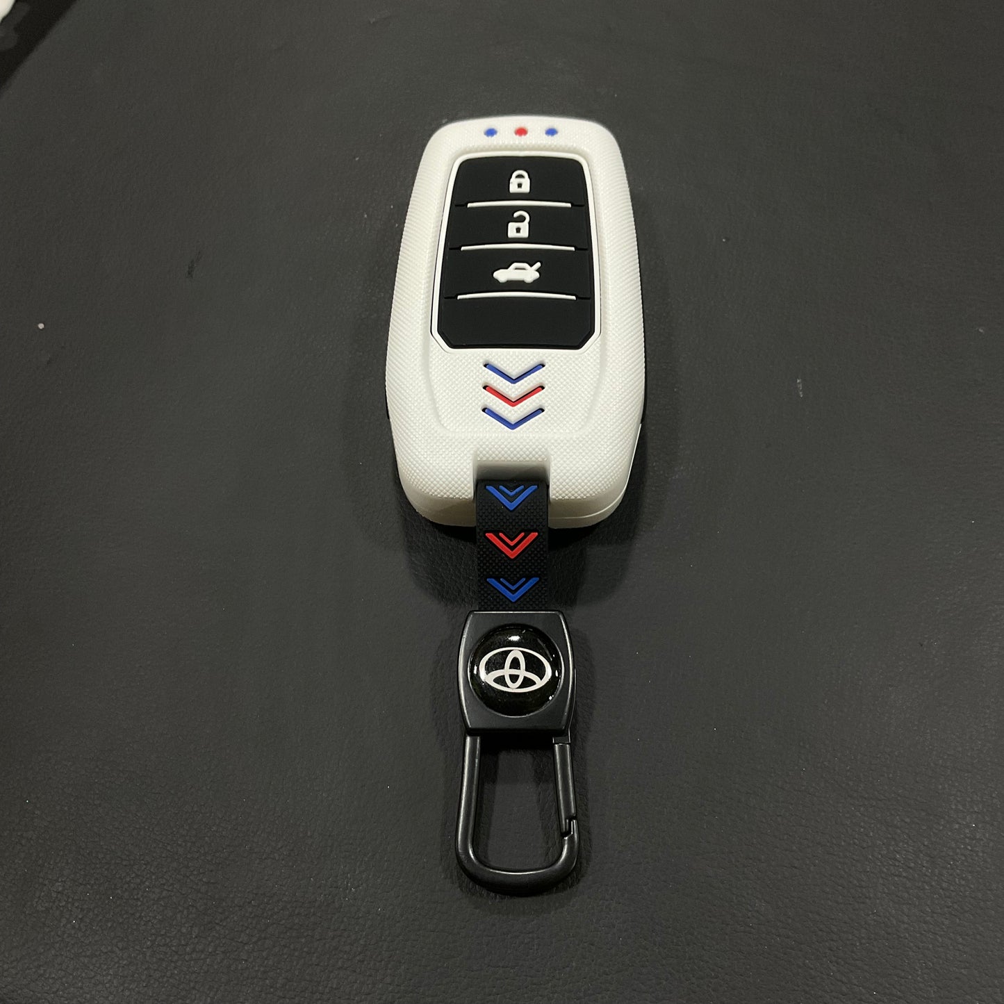 Carbon Fiber Style Plastic Key Cover Premium Quality for Toyota Revo