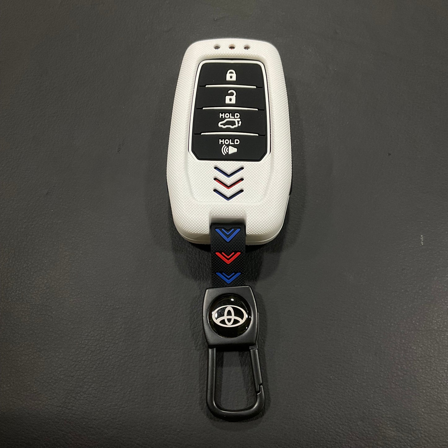 Carbon Fiber Style Plastic Key Cover Premium Quality for Toyota Fortuner