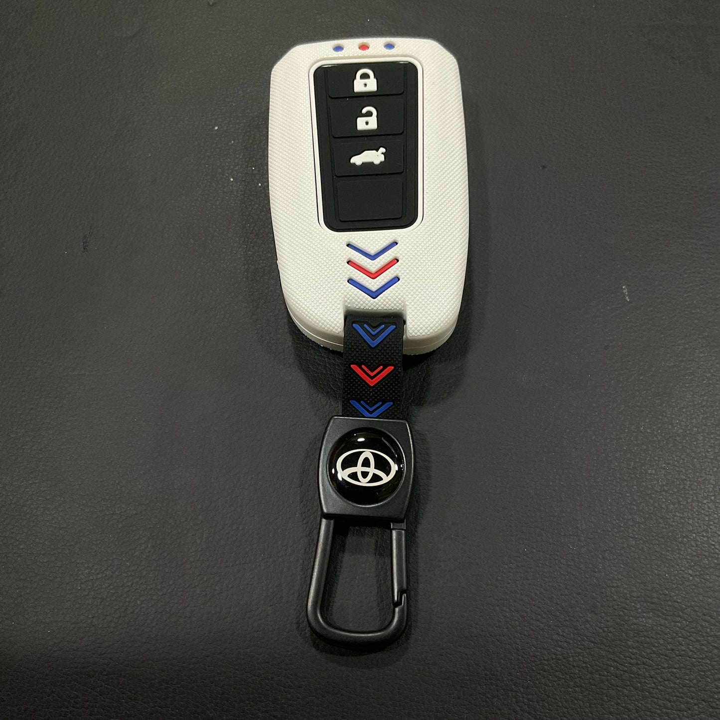 Carbon Fiber Style Plastic Key Cover Premium Quality for Toyota Yaris
