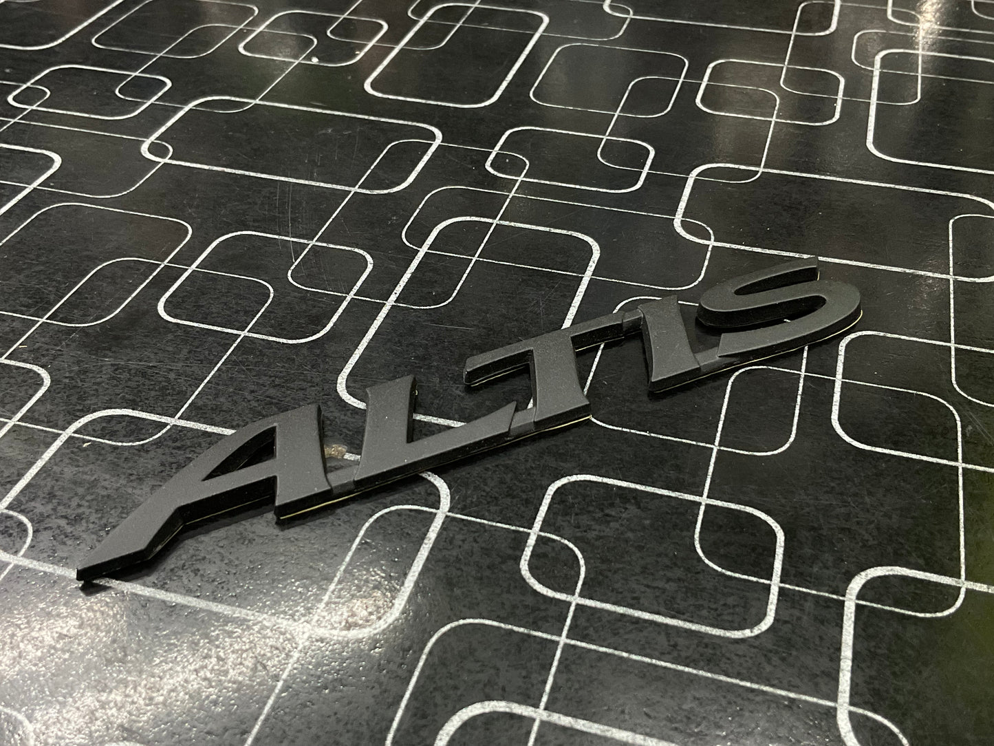 Toyota Corolla Altis Full Tape Logo Emblem Monogram for Car Matt Black