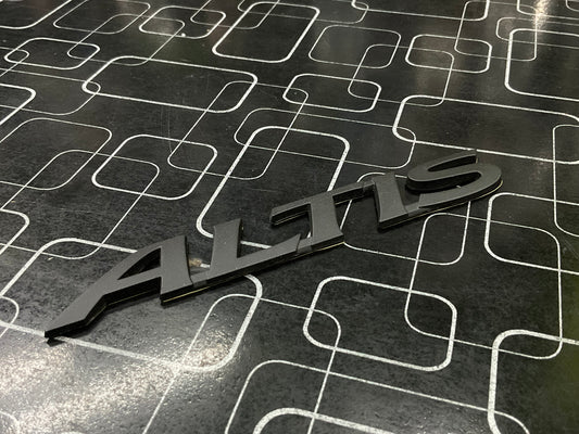 Toyota Corolla Altis Full Tape Logo Emblem Monogram for Car Matt Black