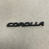 Corolla Matte Black Rear Logo | Monogram | Emblem | Decal