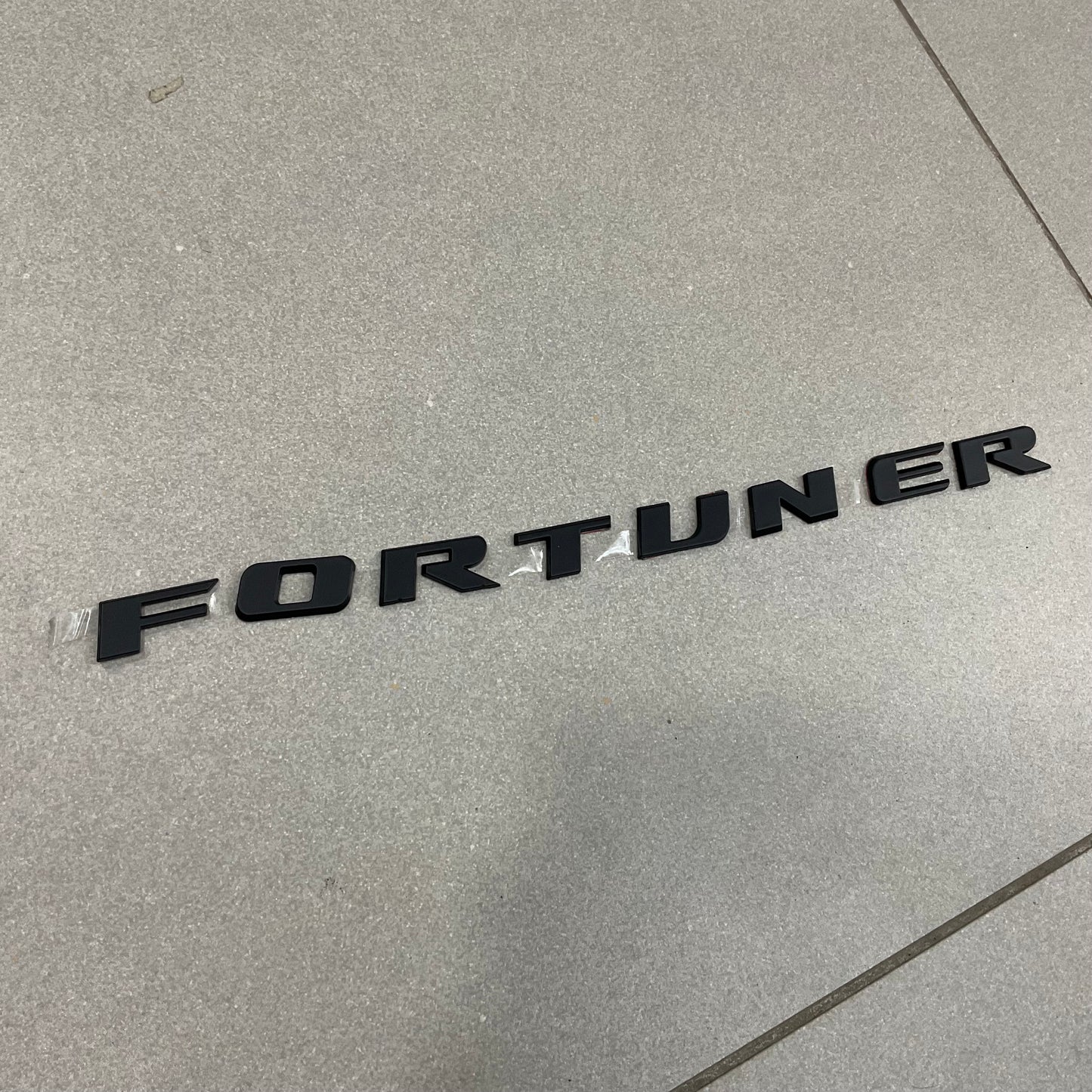 Fortuner Matte Black Monogram Emblem