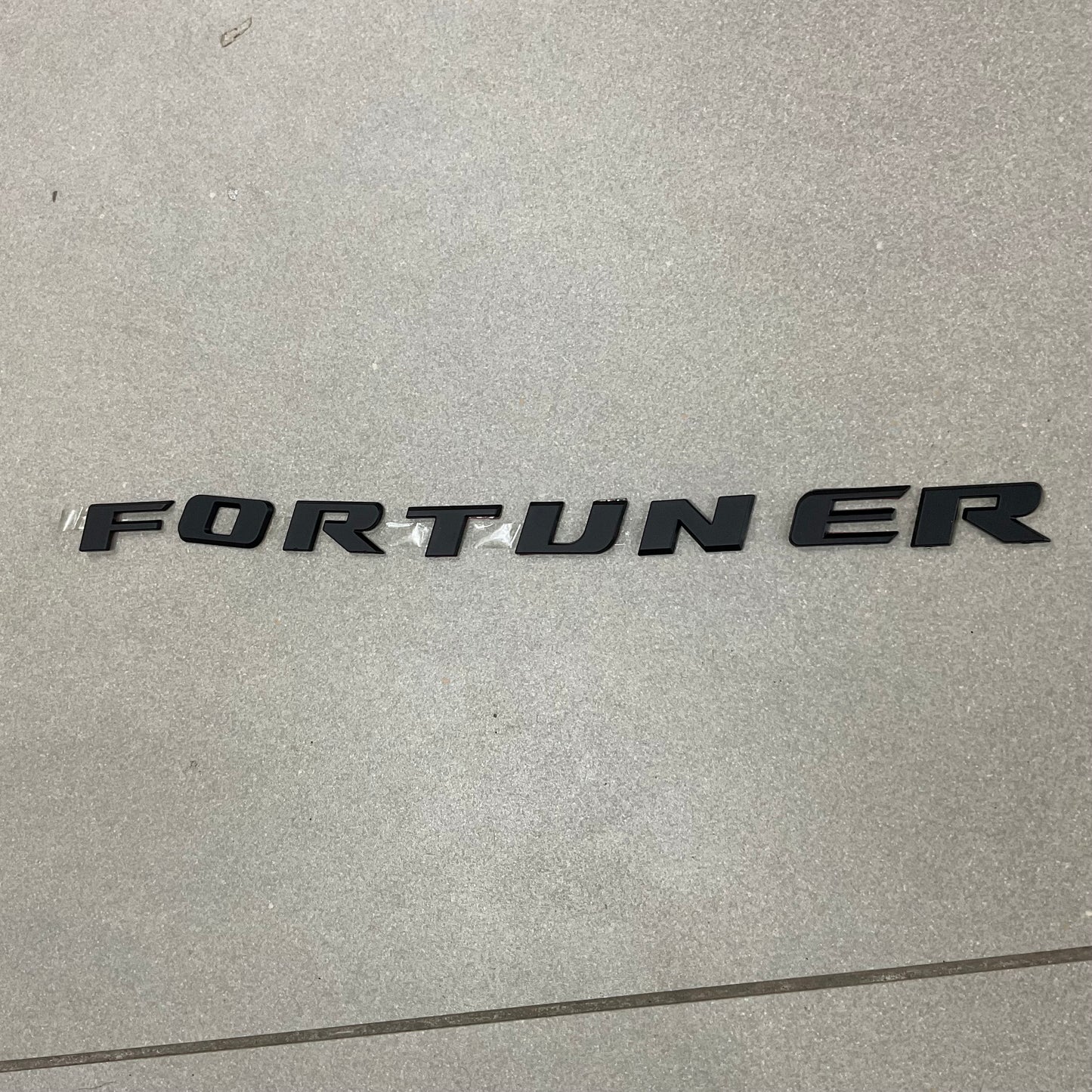Fortuner Matte Black Monogram Emblem