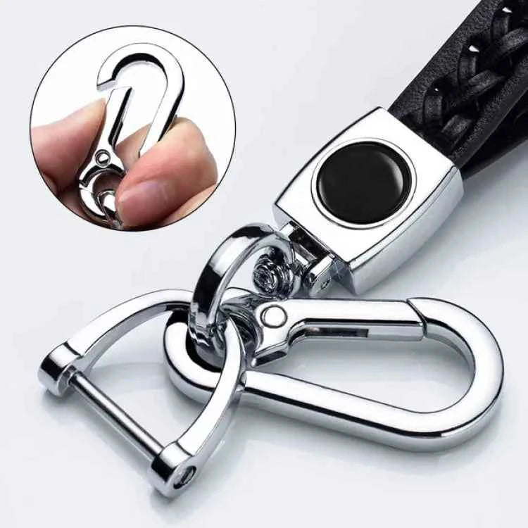 Keychain for Toyota (NEW) Leather Braided Metal Car Toyota Logo / Monogram