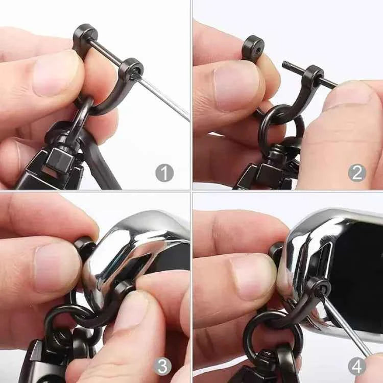 Keychain for Toyota (NEW) Leather Braided Metal Car Toyota Logo / Monogram