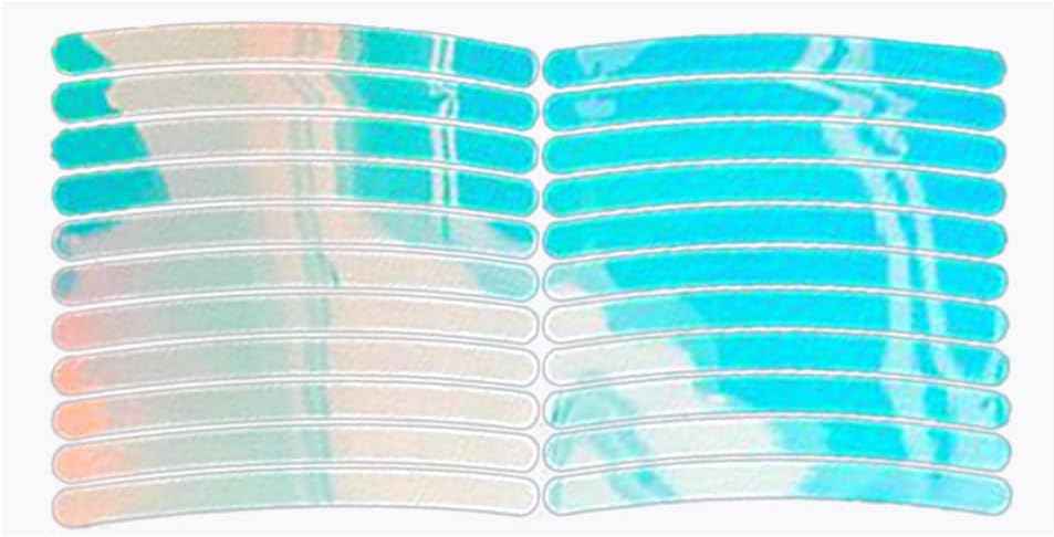 20 Pcs Car Wheel Hub Reflective Safety Tape - Door Opening Warning Sticker Stripes - Auto Rear Reflective Tape for Safety - Car Accessories