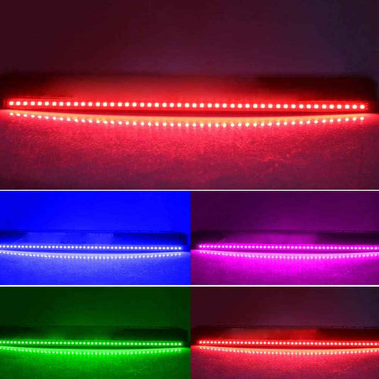RGB LED Knight Rider Scanner Light Strip 22'' 48-SMD Multicolored LED Flash Strobe Grille Light Car Truck Interior Exterior Lighting