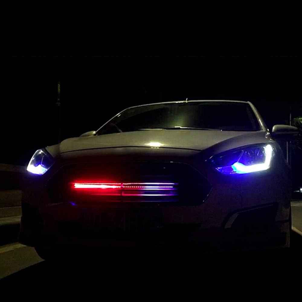 RGB LED Knight Rider Scanner Light Strip 22'' 48-SMD Multicolored LED Flash Strobe Grille Light Car Truck Interior Exterior Lighting