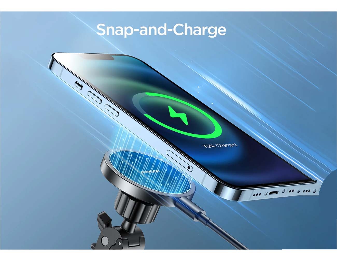 JOYROOM JR-ZS240 Magnetic Wireless Car Charger Holder 15W - Air Vent Mount for Fast Charging.