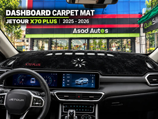 Jetour X70 Plus dashboard cover with shaped component openings