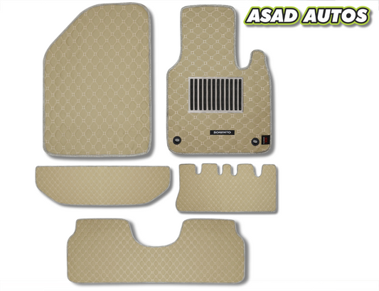 KIA Sorento 2021–Present 7D Luxury Floor Mats – Premium Custom Fit, Waterproof & Anti-Slip