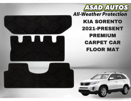 KIA Sorento 2021–Present Premium Carpet Car Floor Mat – Custom Fit & Comfort