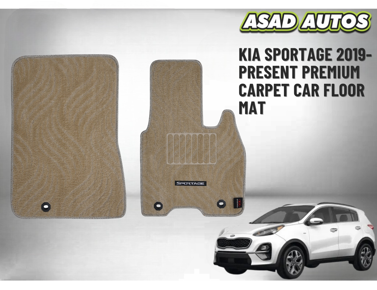 KIA Sportage 2019-Present Premium Carpet Car Floor Mats – Custom Fit, Durable & Stylish Interior Protection
