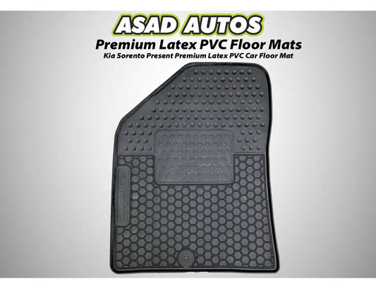 Kia Sorento 2021-present premium latex PVC car floor mats, offering a custom fit, durable protection, and all-weather resistance for a stylish and clean interior.