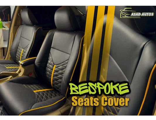 Lamborghini-Style Bespoke Seat Covers for Honda City 2018, featuring a custom fit and premium design for a luxurious upgrade.