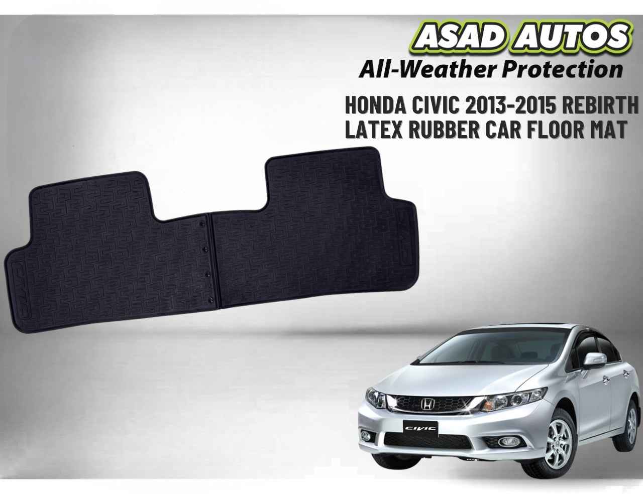 Honda Civic 2013-2015 Rebirth Latex Rubber Car Floor Mat