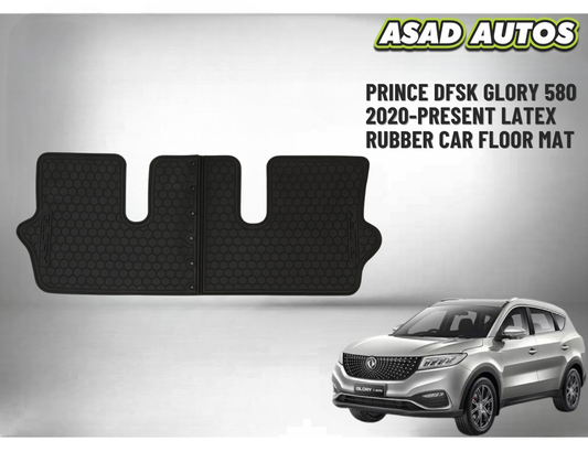 Latex Rubber Car Floor Mat for Prince DFSK Glory 580 2020–Present – All-Weather Fit