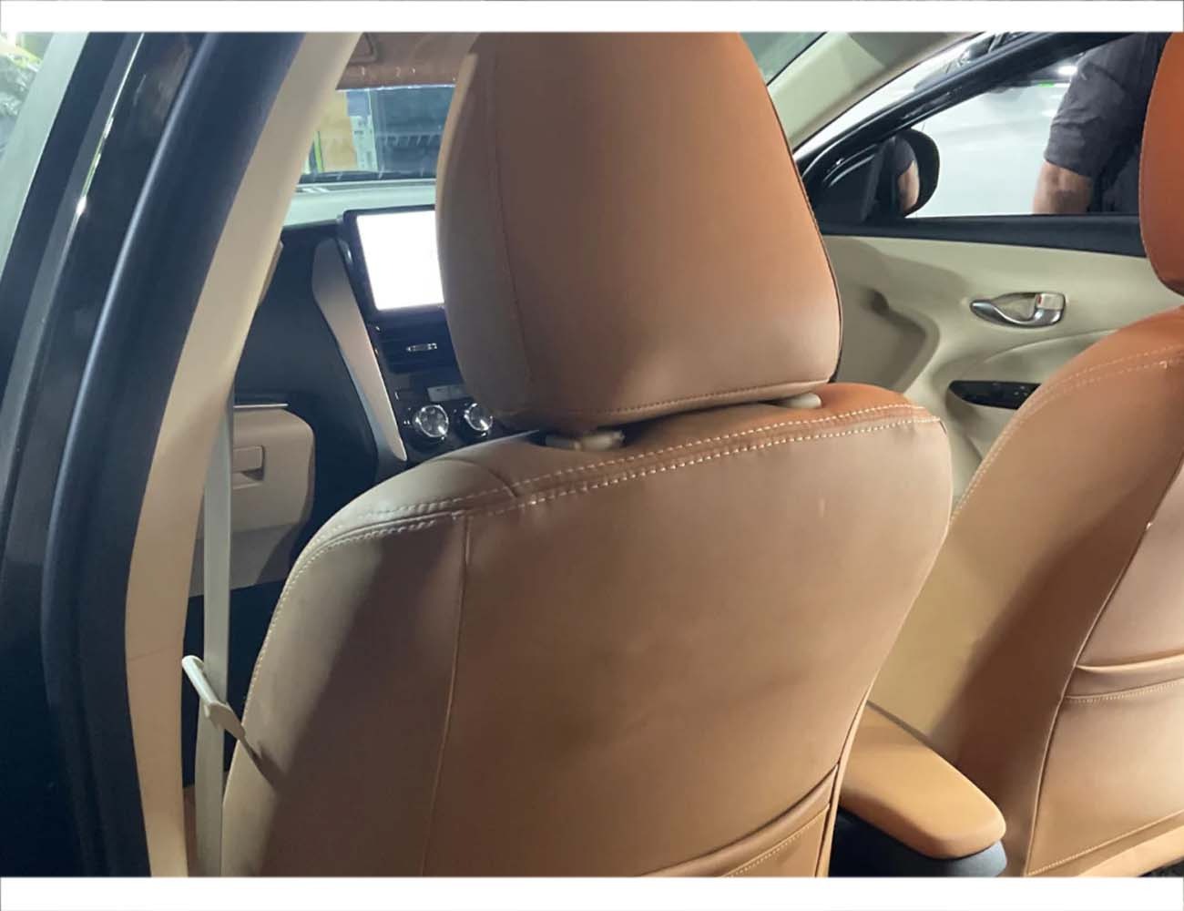 Luxurious Bespoke Mustard Seat Covers for Toyota Yaris, offering custom fit, premium quality, and stylish protection for your car’s interior