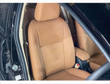 Luxurious Bespoke Mustard Seat Covers for Toyota Yaris, offering custom fit, premium quality, and stylish protection for your car’s interior.