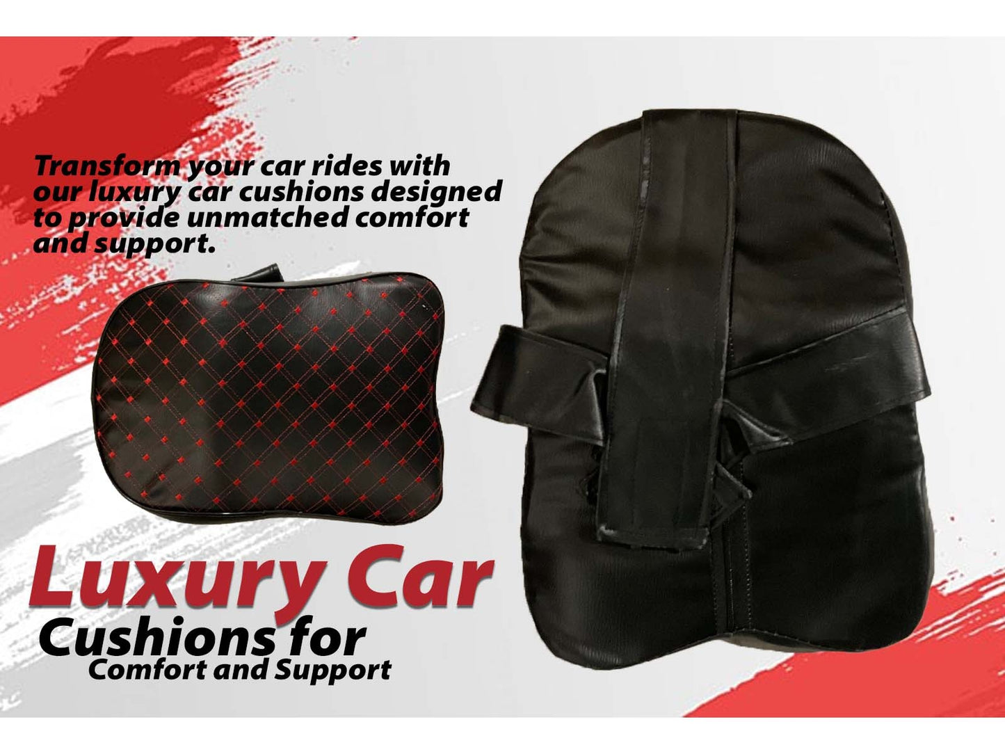 Luxury car cushions providing superior comfort and ergonomic support, designed to upgrade your car’s interior.