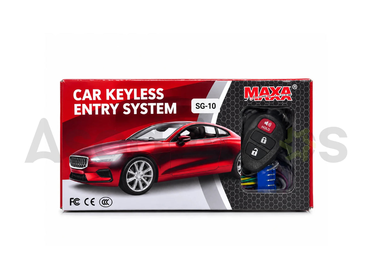 MAXA SG-10 car keyless entry system with remote control and wiring connections