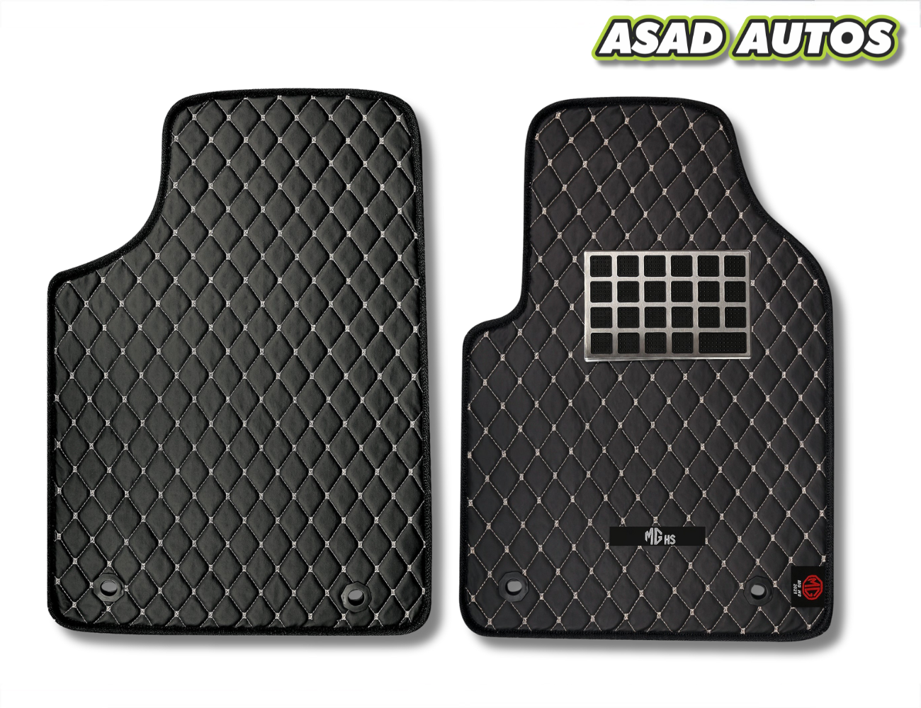 MG HS 7D Luxury Floor Mats (2021–Present) – Waterproof | Custom Fit | Diamond Stitch