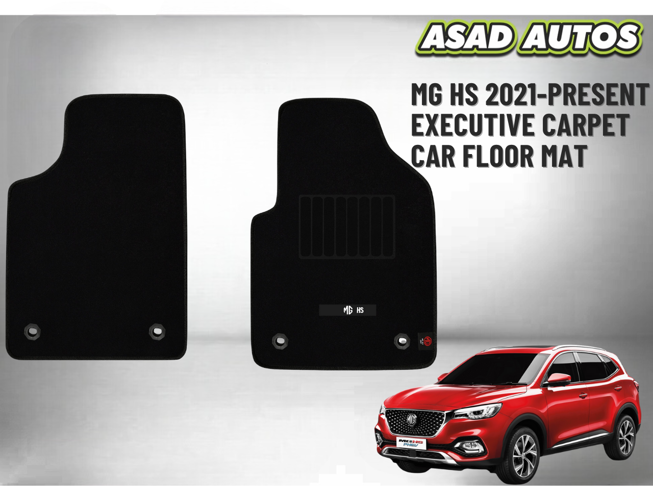 MG HS 2021–Present Executive Carpet Car Floor Mat – Luxury Fit with Premium Finish