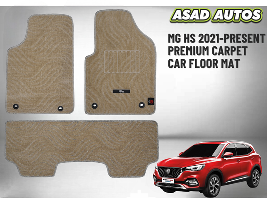 MG HS 2021–Present Premium Carpet Car Floor Mat – Custom Fit with Anti-Slip Backing