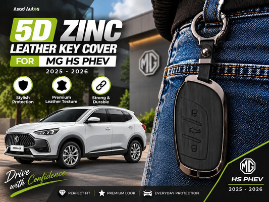 MG HS PHEV 2025-2026 5D Zinc Leather Key Cover